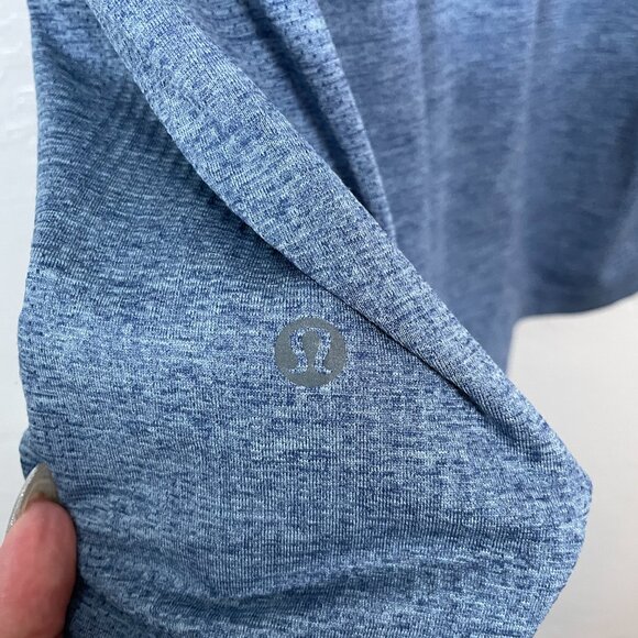 Lululemon Men XL Blue Metal Vent Tech Polo Shirt Short Sleeve Lightweight - Picture 7 of 9